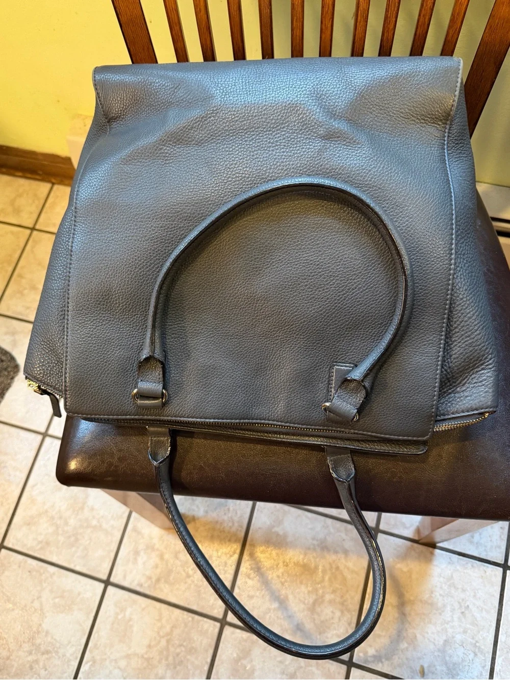 kate spade Pebbled Leather Tote in Black